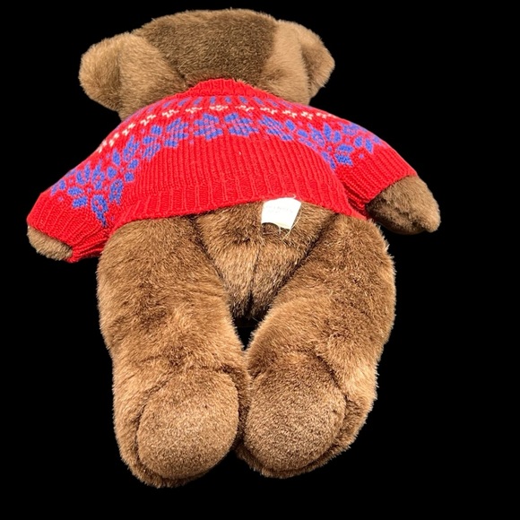 Vintage Y2K Polo Ralph Lauren 2000 14” Teddy Bear Plush Toy Nordic Knit Sweater - Picture 8 of 12